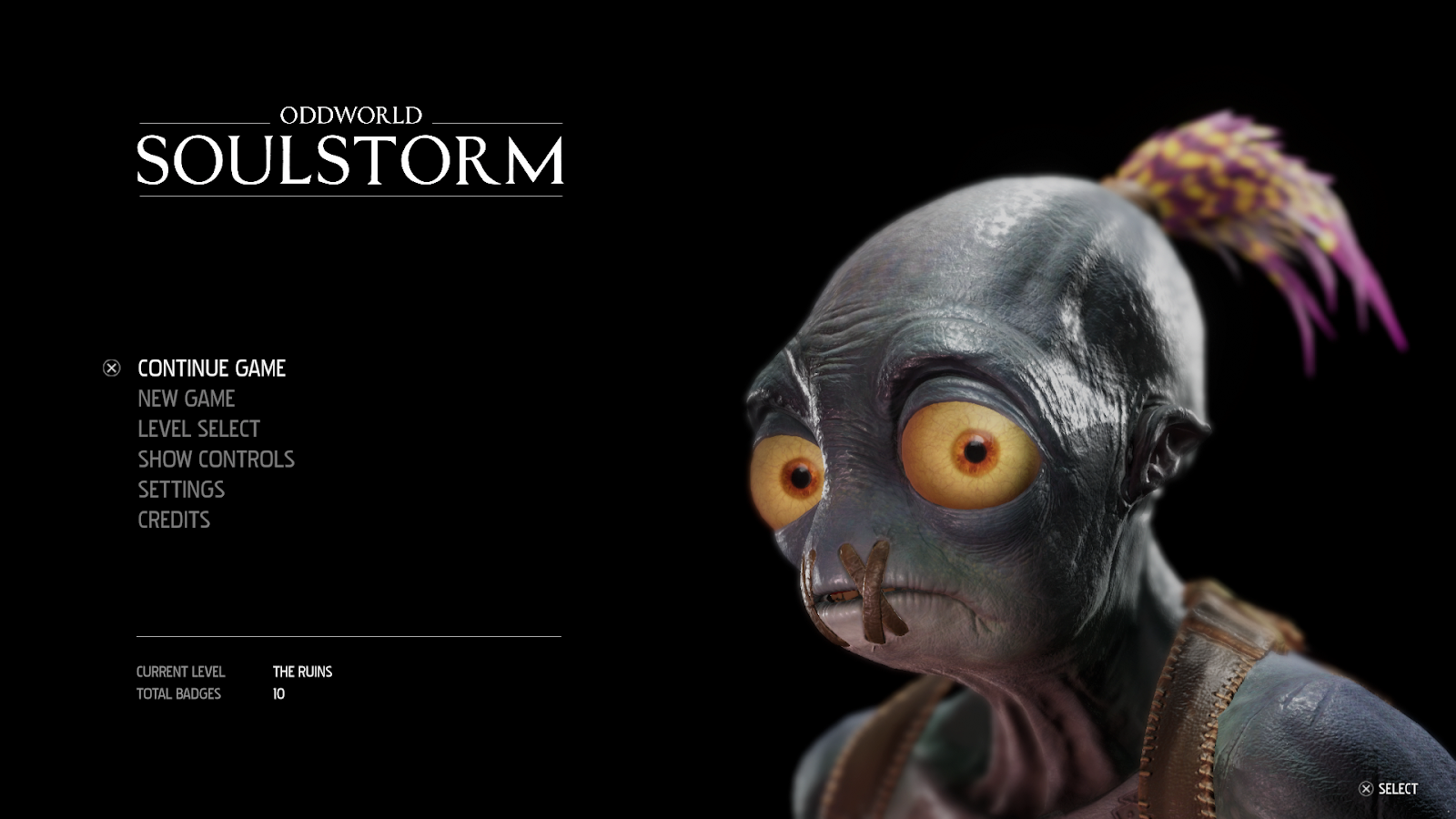 Oddworld Soulstorm Main Menu