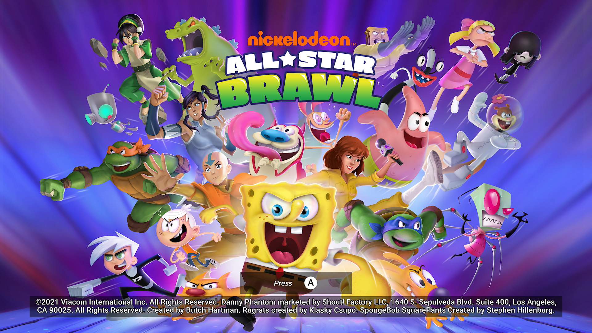 Nickelodeon All-Star Brawl Title Screen